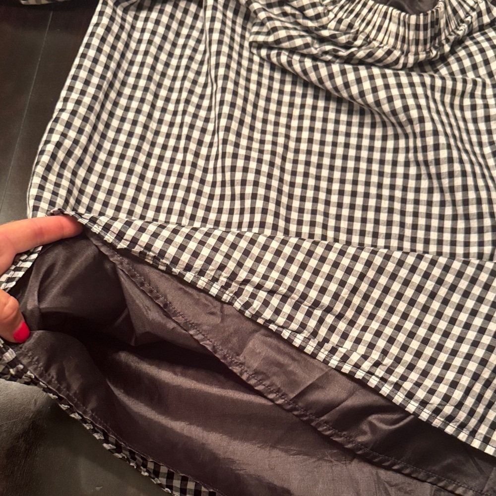 Soprano Black and White Checkered Off-Shoulder Top - Picture 4 of 4